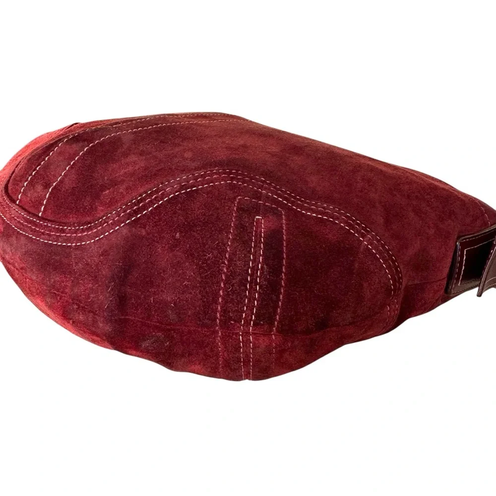 Vintage Coach Soho Red Suede Hobo Shoulder Bag - Picture 12 of 15